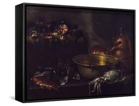 Still Life with Fish-Giuseppe Recco-Framed Stretched Canvas