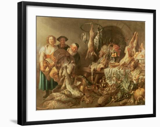 Still Life with Fishmonger-J. J. Grandville-Framed Giclee Print