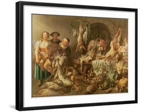 Still Life with Fishmonger-J. J. Grandville-Framed Giclee Print