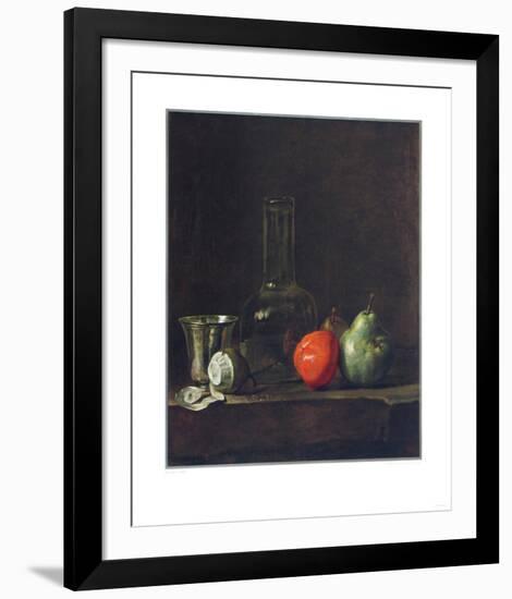 Still Life with Flask-Jean-Baptiste Simeon Chardin-Framed Collectable Print