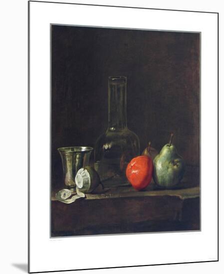 Still Life with Flask-Jean-Baptiste Simeon Chardin-Mounted Collectable Print