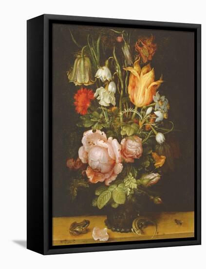 Still Life with Flowers, 1615-Roelandt Jacobsz. Savery-Framed Stretched Canvas