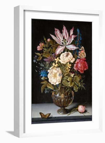 Still-Life with Flowers, 1617-Ambrosius The Elder Bosschaert-Framed Giclee Print