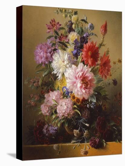 Still Life with Flowers, 1837 (Oil on Canvas)-Georgius Jacobus Johannes van Os-Stretched Canvas