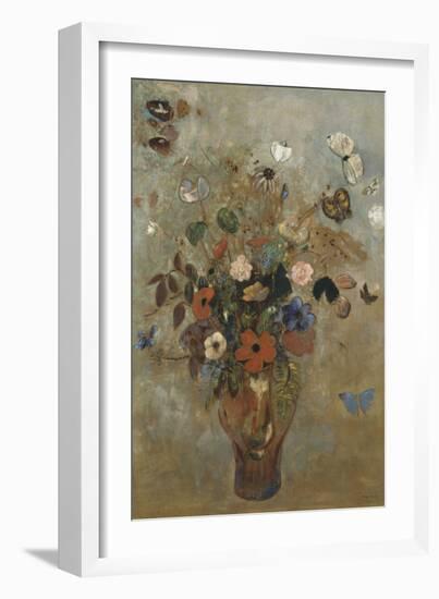 Still Life with Flowers, 1905-Odilon Redon-Framed Giclee Print