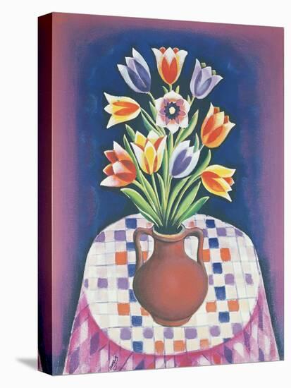 Still Life with Flowers, 1967-Radi Nedelchev-Stretched Canvas