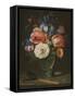 Still life with flowers, a rummer and a mouse-Clara Peeters-Framed Stretched Canvas
