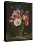 Still life with flowers, a rummer and a mouse-Clara Peeters-Stretched Canvas