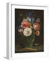 Still life with flowers, a rummer and a mouse-Clara Peeters-Framed Giclee Print