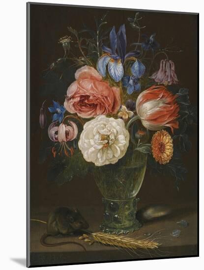 Still life with flowers, a rummer and a mouse-Clara Peeters-Mounted Giclee Print