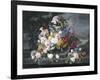 Still Life with Flowers and a Landscape-Severin Roesen-Framed Giclee Print