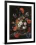 Still Life with Flowers and a Watch-Abraham Mignon-Framed Art Print