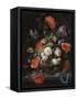 Still Life with Flowers and a Watch-Abraham Mignon-Framed Stretched Canvas