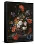 Still Life with Flowers and a Watch-Abraham Mignon-Framed Stretched Canvas