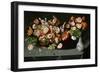 Still-life with flowers and butterflies-Osias Beert-Framed Giclee Print