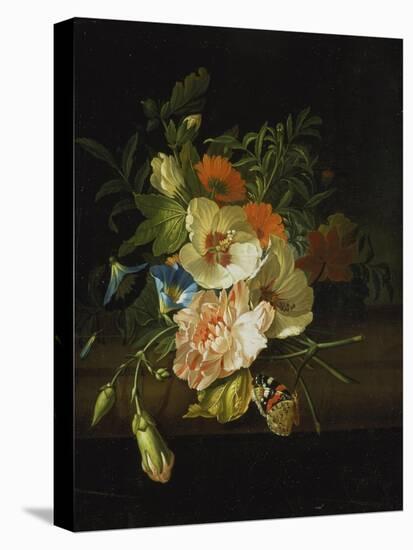 Still Life with Flowers and Butterfly-Rachel Ruysch-Stretched Canvas