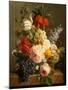 Still Life with Flowers and Fruit, 1827-Jan Frans van Dael-Mounted Giclee Print