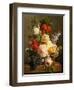 Still Life with Flowers and Fruit, 1827-Jan Frans van Dael-Framed Giclee Print