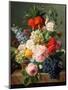 Still Life with Flowers and Fruit, 1827-Jan Frans van Dael-Mounted Giclee Print