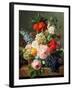 Still Life with Flowers and Fruit, 1827-Jan Frans van Dael-Framed Giclee Print