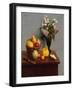 Still Life with Flowers and Fruit, 1866-Ignace Henri Jean Fantin-Latour-Framed Giclee Print