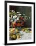 Still Life with Flowers and Fruit, 1869-Claude Monet-Framed Giclee Print