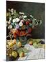 Still Life with Flowers and Fruit, 1869-Claude Monet-Mounted Giclee Print