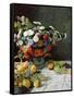 Still Life with Flowers and Fruit, 1869-Claude Monet-Framed Stretched Canvas