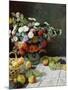 Still Life with Flowers and Fruit, 1869-Claude Monet-Mounted Giclee Print