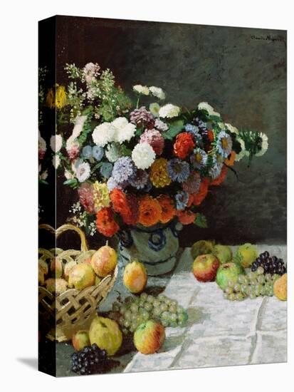 Still Life with Flowers and Fruit, 1869-Claude Monet-Stretched Canvas