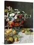 Still Life with Flowers and Fruit, 1869-Claude Monet-Stretched Canvas