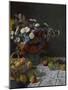 Still Life with Flowers and Fruit, 1869-Claude Monet-Mounted Premium Giclee Print