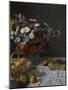 Still Life with Flowers and Fruit, 1869-Claude Monet-Mounted Giclee Print