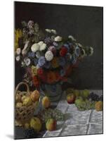 Still Life with Flowers and Fruit, 1869-Claude Monet-Mounted Giclee Print