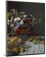 Still Life with Flowers and Fruit-Claude Monet-Mounted Art Print