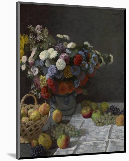 Still Life with Flowers and Fruit-Claude Monet-Mounted Art Print