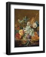 Still Life with Flowers and Fruit-Jan van Huysum-Framed Giclee Print