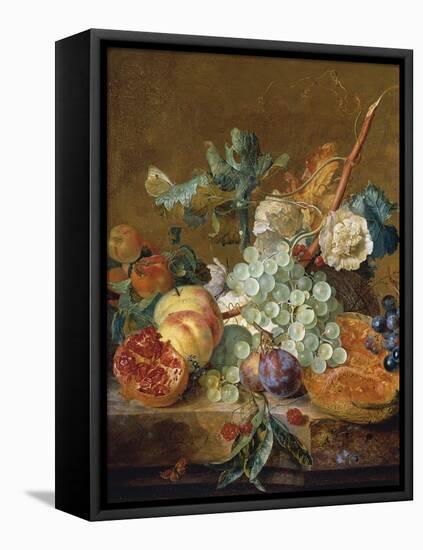 Still Life with Flowers and Fruit-Jan van Huysum-Framed Stretched Canvas