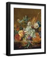 Still Life with Flowers and Fruit-Jan van Huysum-Framed Giclee Print