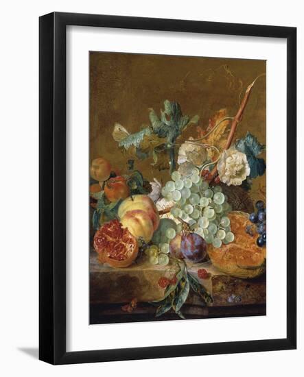 Still Life with Flowers and Fruit-Jan van Huysum-Framed Giclee Print