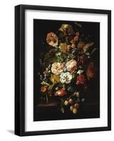 Still Life with Flowers and Fruit-Rachel Ruysch-Framed Giclee Print