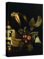 Still Life with Flowers and Fruit-Caravaggio-Stretched Canvas