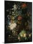 Still Life with Flowers and Fruit-Jan van Huysum-Mounted Art Print