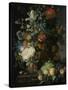 Still Life with Flowers and Fruit-Jan van Huysum-Stretched Canvas
