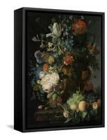 Still Life with Flowers and Fruit-Jan van Huysum-Framed Stretched Canvas