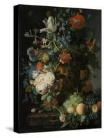 Still Life with Flowers and Fruit-Jan van Huysum-Stretched Canvas