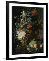 Still Life with Flowers and Fruit-Jan van Huysum-Framed Art Print