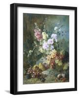 Still Life with Flowers and Fruit-Alexandre Couder-Framed Giclee Print