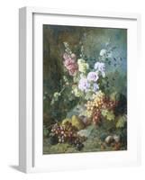 Still Life with Flowers and Fruit-Alexandre Couder-Framed Giclee Print