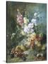 Still Life with Flowers and Fruit-Alexandre Couder-Stretched Canvas